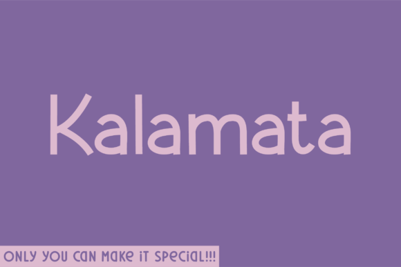 Kalamata: A Unique Sans Serif Font