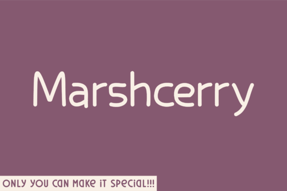 Marshcerry: A Unique Sans Serif Font
