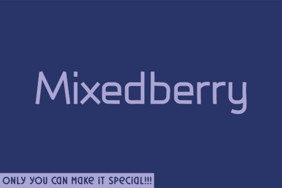Mixedberry: A Unique Sans Serif