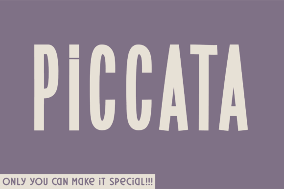 Piccata: A Modern Sans Serif