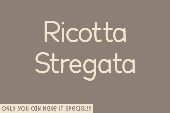 Ricotta Stregata: A Font for Business Style