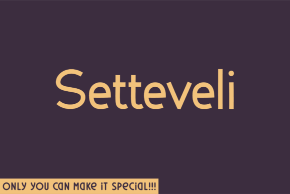 Setteveli: A Unique Sans Serif for Creative Projects