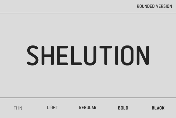 Shelution Rounded: A Modern Sans Serif Font