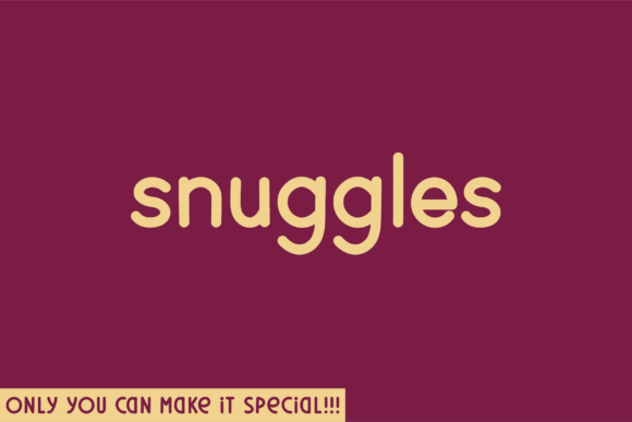 Snuggles: A Soft Sans for Digital Campaigns