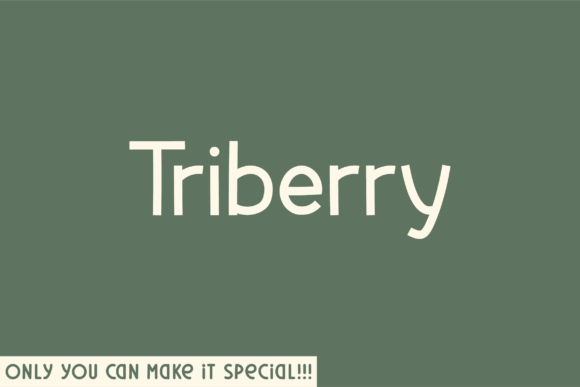 Triberry: A Unique Sans Serif Font