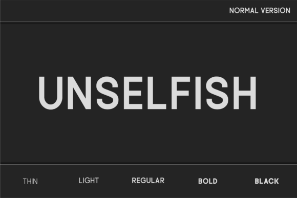 Unselfish: A Modern Font for Editorial Design