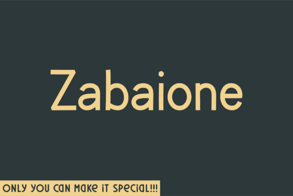 Zabaione: A Unique Sans Serif